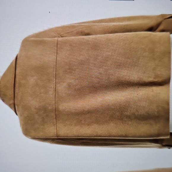 NWT Max Studio Utilatarian Zip/Button Closure Faux Suede Jacket XL Camel - Picture 2 of 14